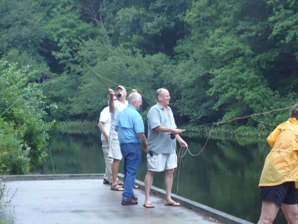 hank marley is all smiles as wpwa member and volunteer, al truchon, shares his words of encouragement