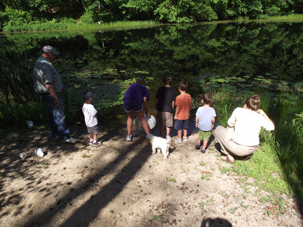 everyone watches shannon release her catch